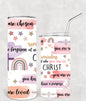 Reminders of Who You are in Christ 20 oz Skinny Tumbler