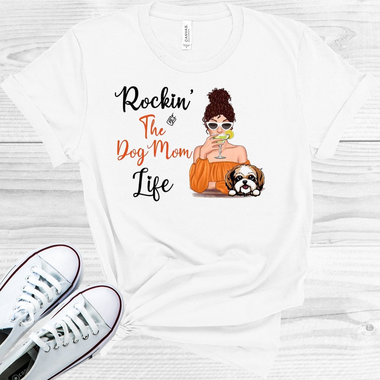 Rockin the Dog Mom Life Graphic Tee