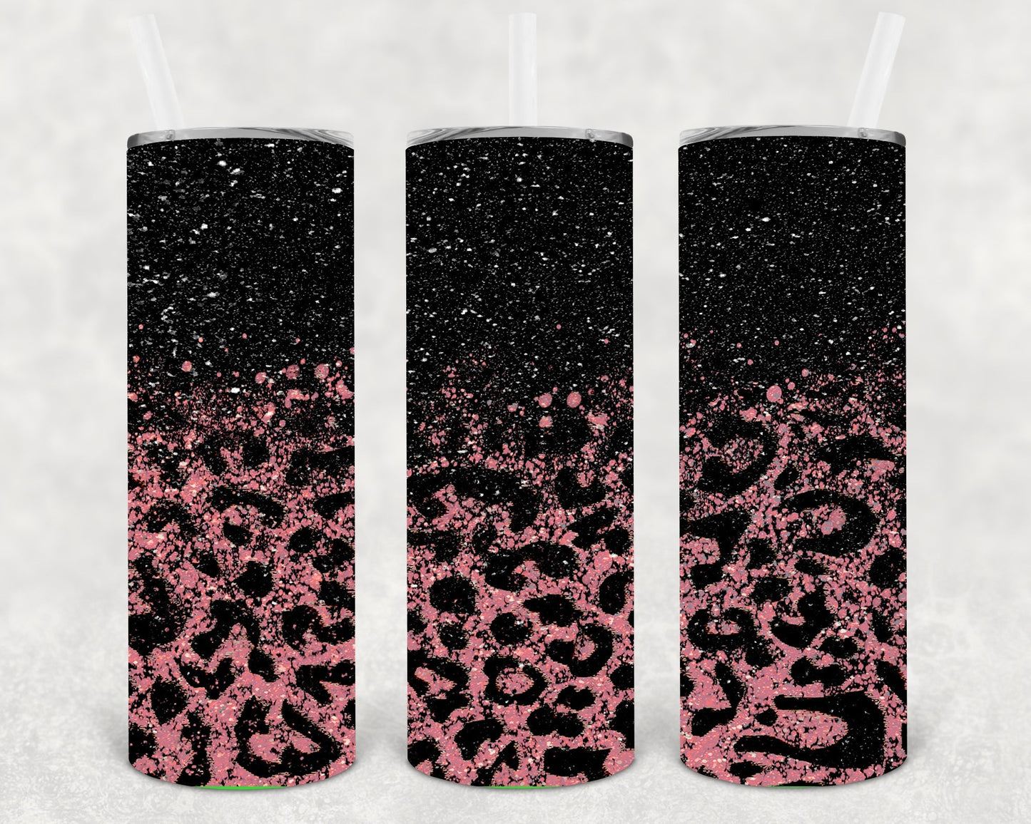 Rose Gold Leopard 20 oz Skinny Tumbler
