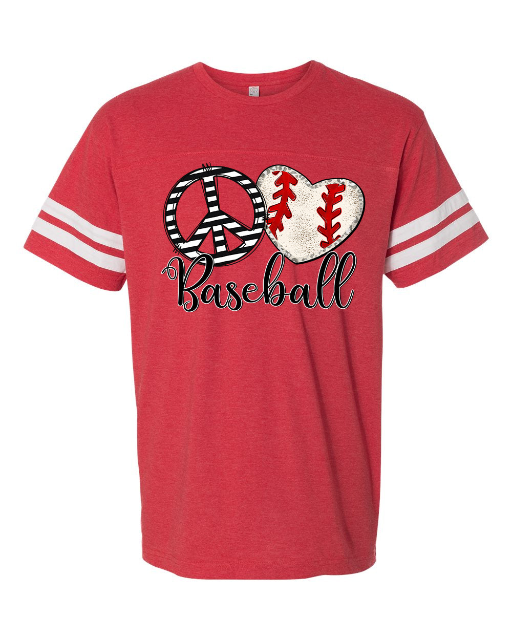 Peace Love Baseball Graphic Tee