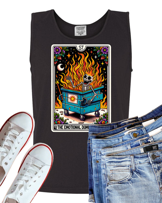 The Emotional Dumpster Fire Tarot Graphic Tee
