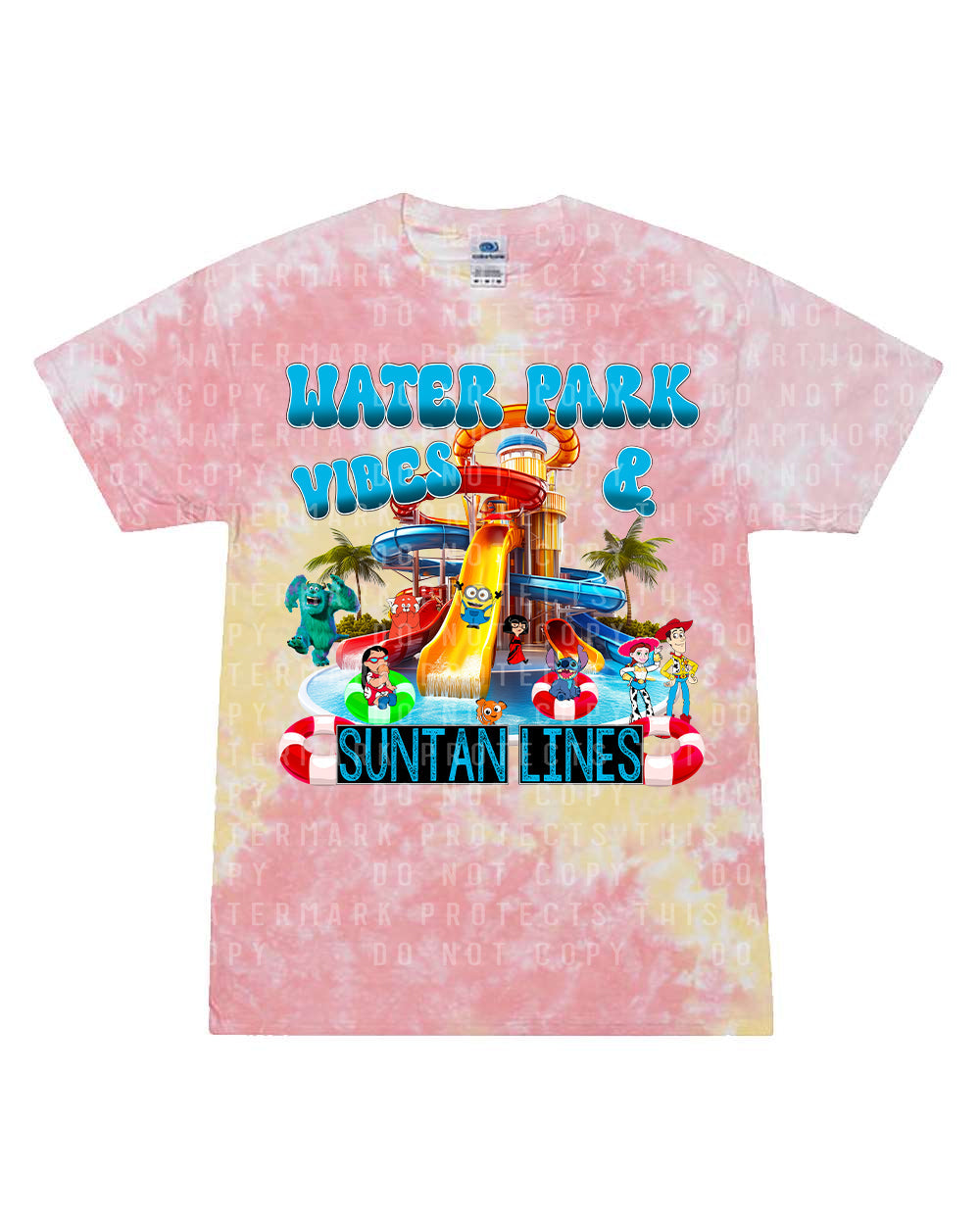 Water Park Vibes & Suntan Lines Graphic Tee