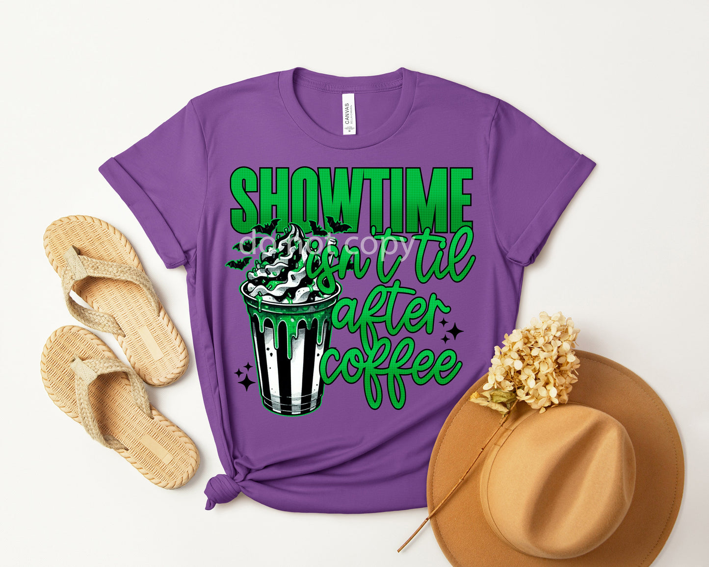 Showtime Isn't Til After Coffee Graphic Tee