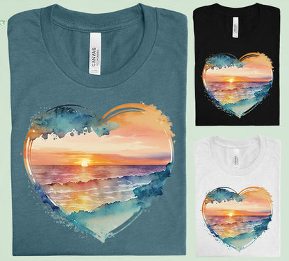 Beach Heart Graphic Tee