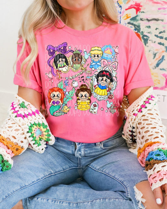 Labubu Princesses Locket Graphic Tee