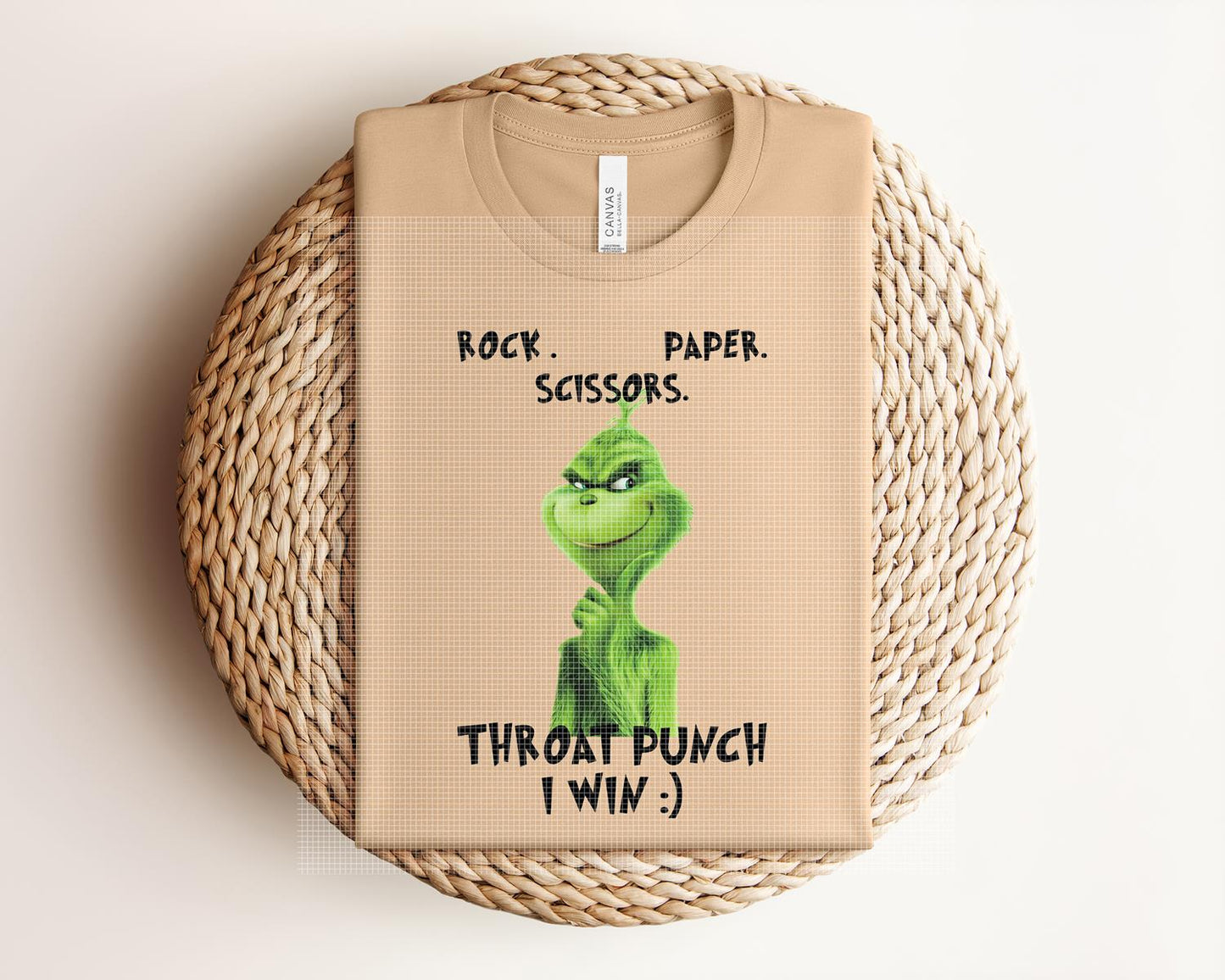 Rock Paper Scissors Throat Punch I Win Graphic Tee