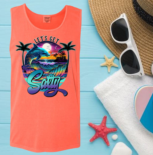 Let's Get Salty - Comfort Colors Graphic Tank Top