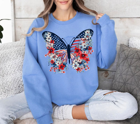 Patriotic Butterfly - Graphic Sweatshirt