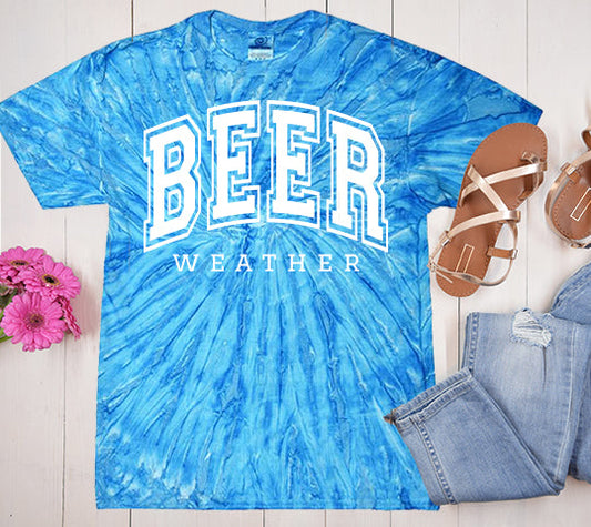 Beer Weather - Tie Dye Graphic Tee