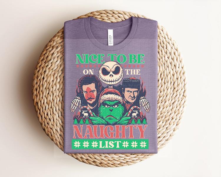 Nice to Be on the Naughty List Graphic Tee