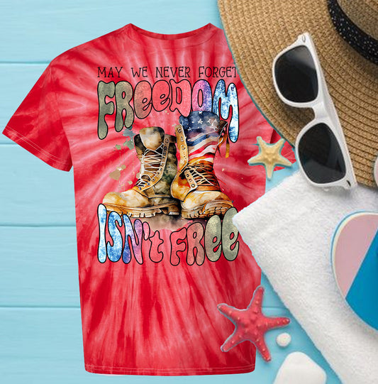 May We Never Forget Freedom Isn't Free Graphic Tee
