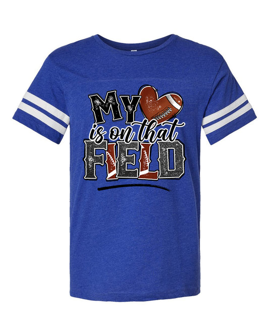 My Heart is on That Field Football Graphic Tee