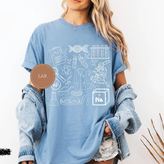 Lab Doodle Icons Graphic Tee