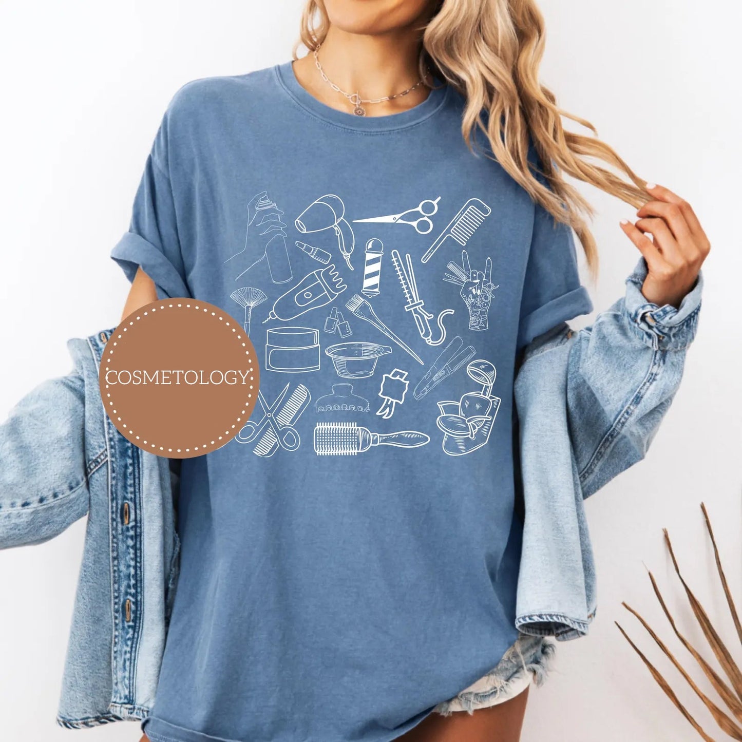 Cosmetology Doodle Icons Graphic Tee