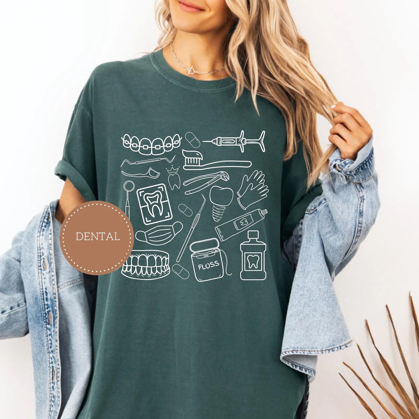 Dental Doodle Icons Graphic Tee
