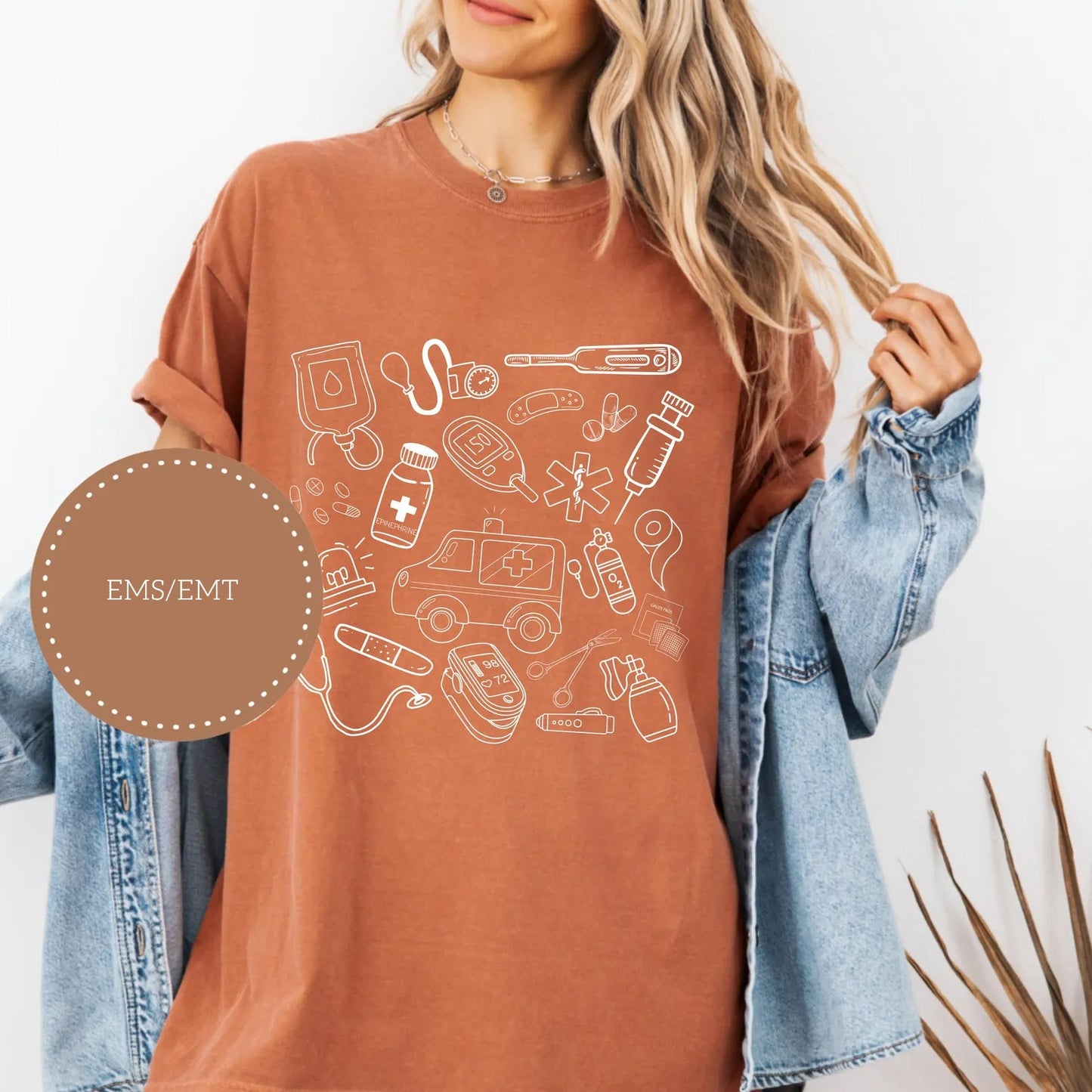 EMS/EMT Doodle Icons Graphic Tee