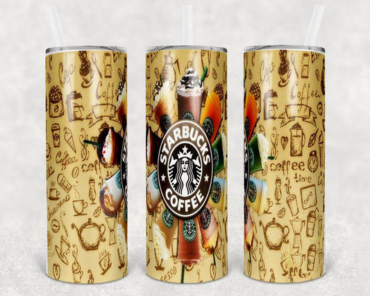 SB Coffee 20 oz Skinny Tumbler