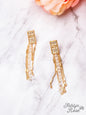 Gold Crystal Fringe Earrings