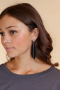 Let's Sparkle Rain Drop Earrings with Black
