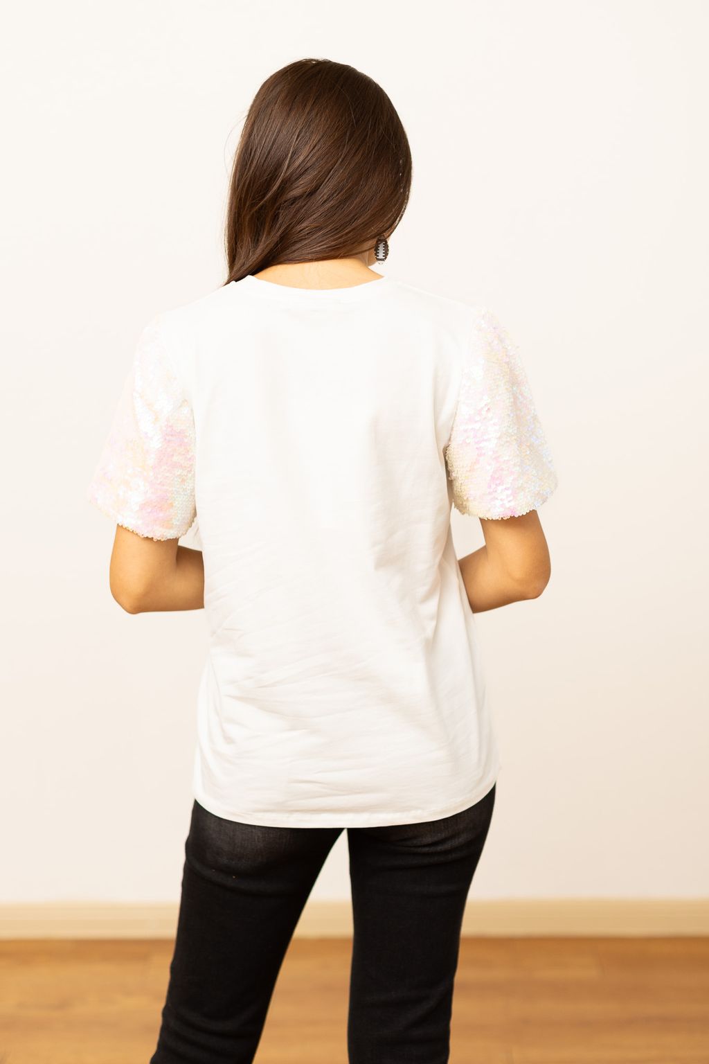 Footballs on Princess Top, White