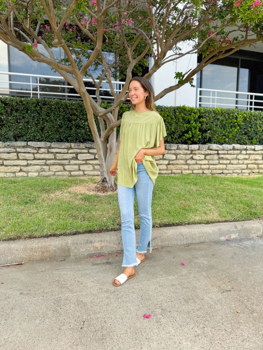 Sage Blouse with Bow