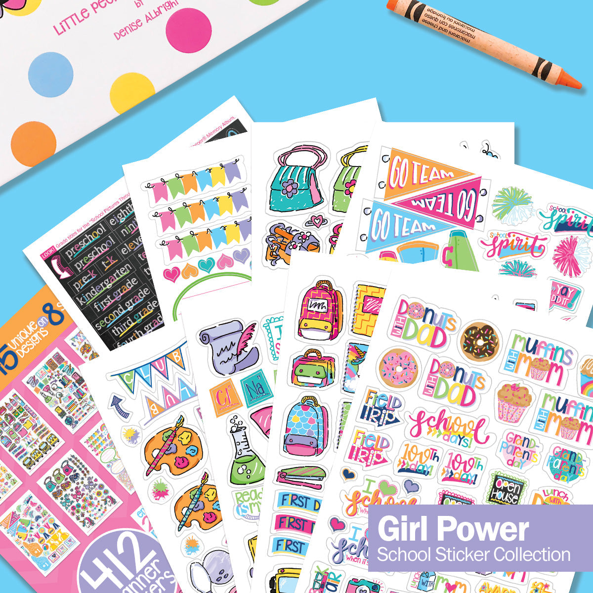 Mom Must-Have School Keepsake Kit | Class Keeper®, Photo Prop Deck & School Stickers | BONUS! App Membership + BONUS! Earn & Learn® Chore Chart Pad | (4) Styles