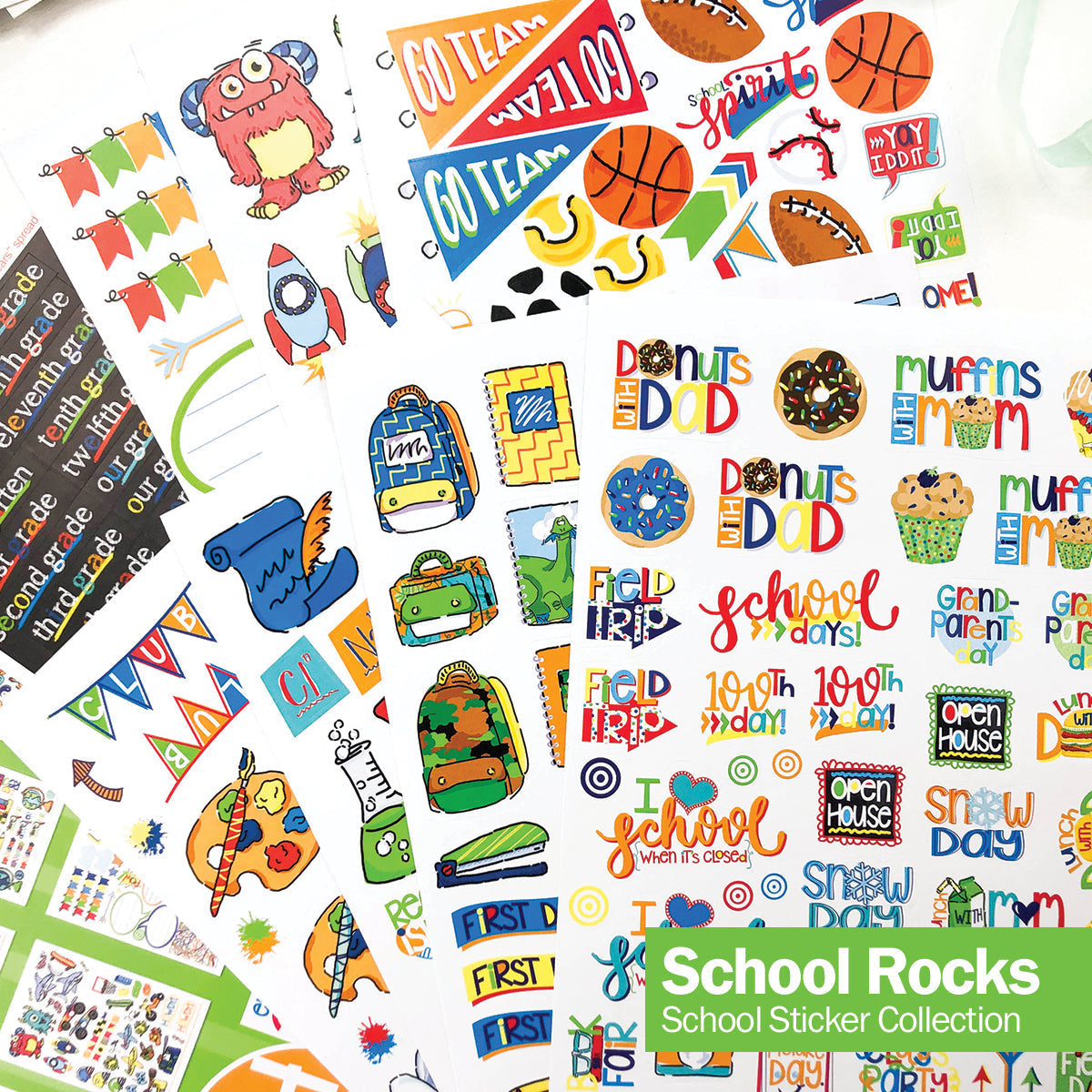 Mom Must-Have School Keepsake Kit | Class Keeper®, Photo Prop Deck & School Stickers | BONUS! App Membership + BONUS! Earn & Learn® Chore Chart Pad | (4) Styles