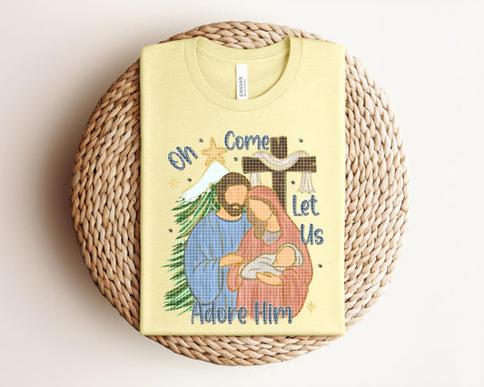O Come Let Us Adore Him Graphic Tee