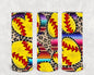 Serape Leopard Softball 20 oz Skinny Tumbler