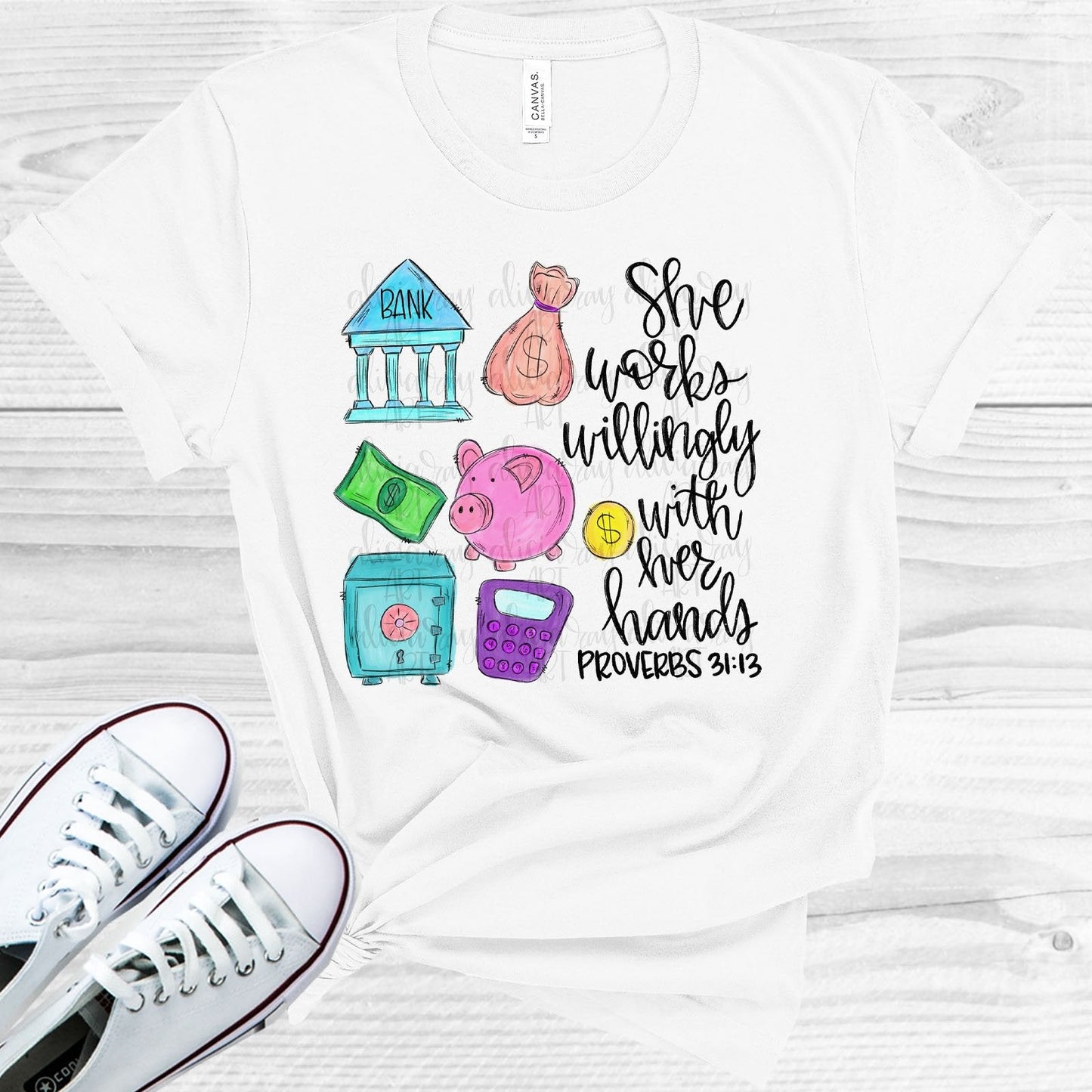 She Works Willingly with Her Hands - Bank Teller Graphic Tee