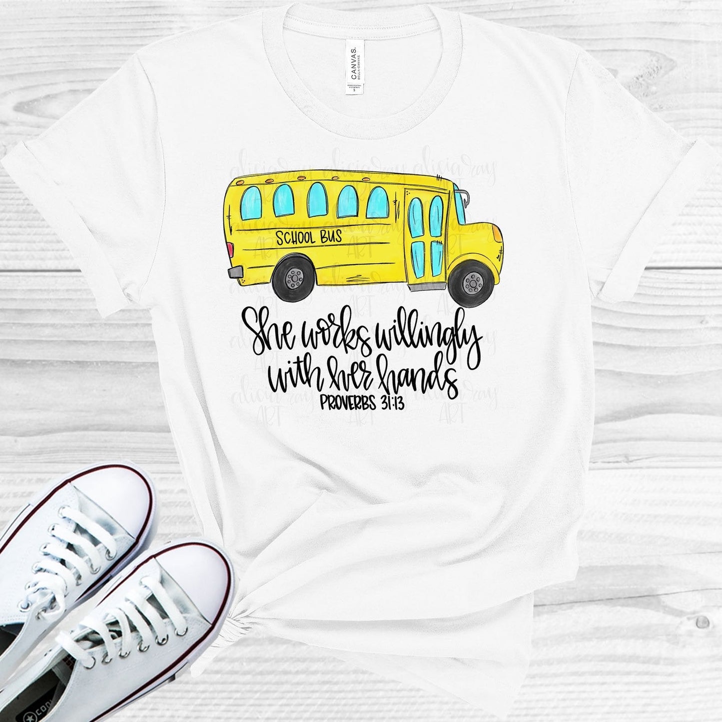 She Works Willingly with Her Hands - Bus Driver Graphic Tee