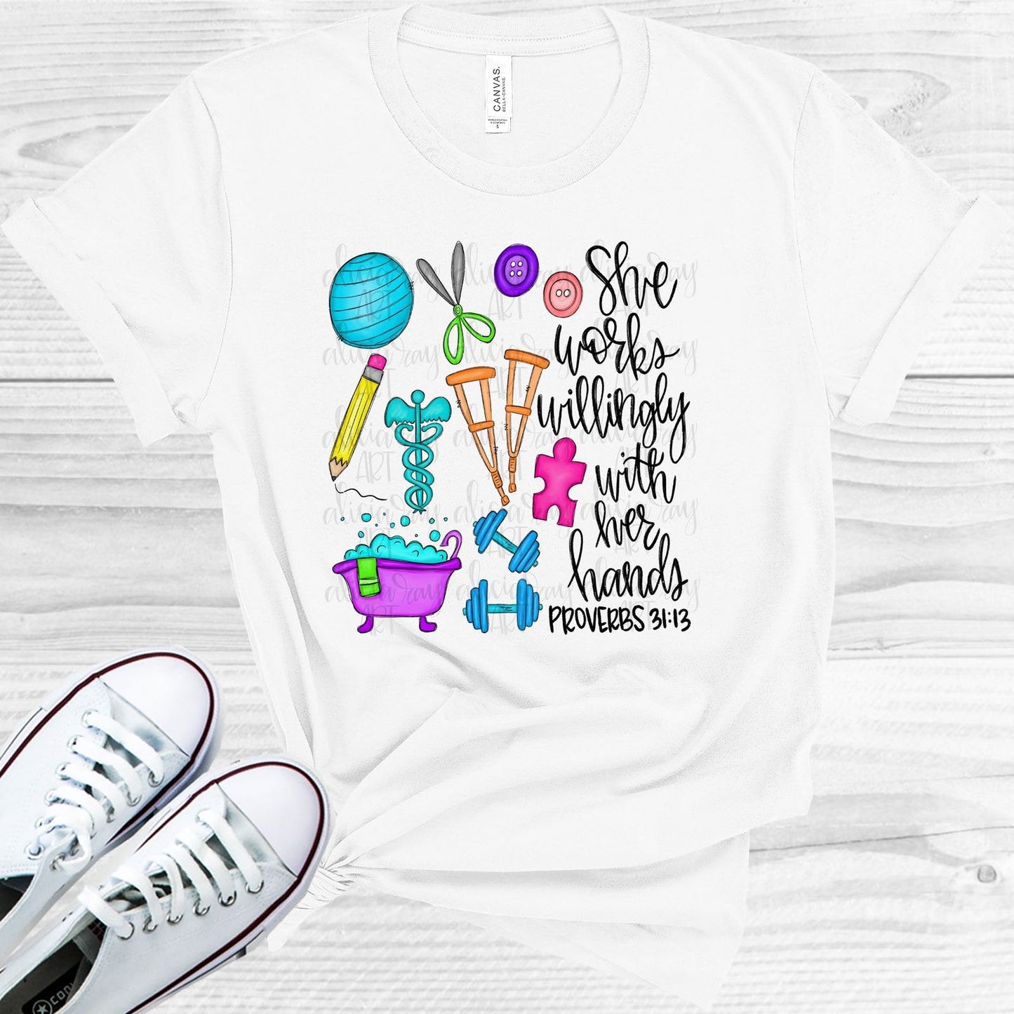 She Works Willingly with Her Hands - Occupational Therapist Graphic Tee