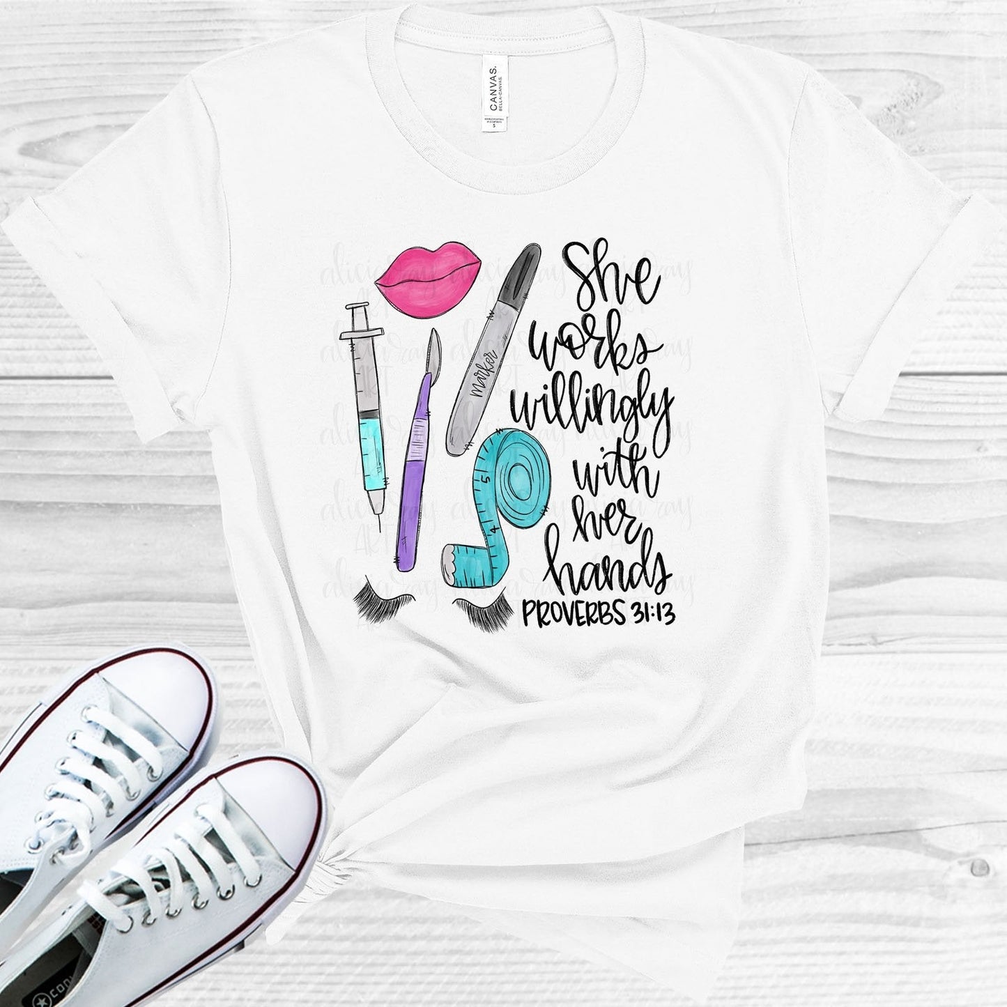 She Works Willingly with Her Hands - Plastic Surgeon Graphic Tee