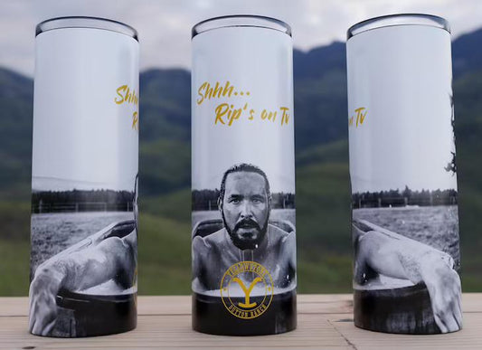 Shhh Rip's on TV 20 oz Skinny Tumbler