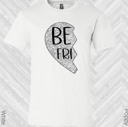 Silver Sparkle Heart Best Friend (Left Shirt in Photo) Graphic Tee