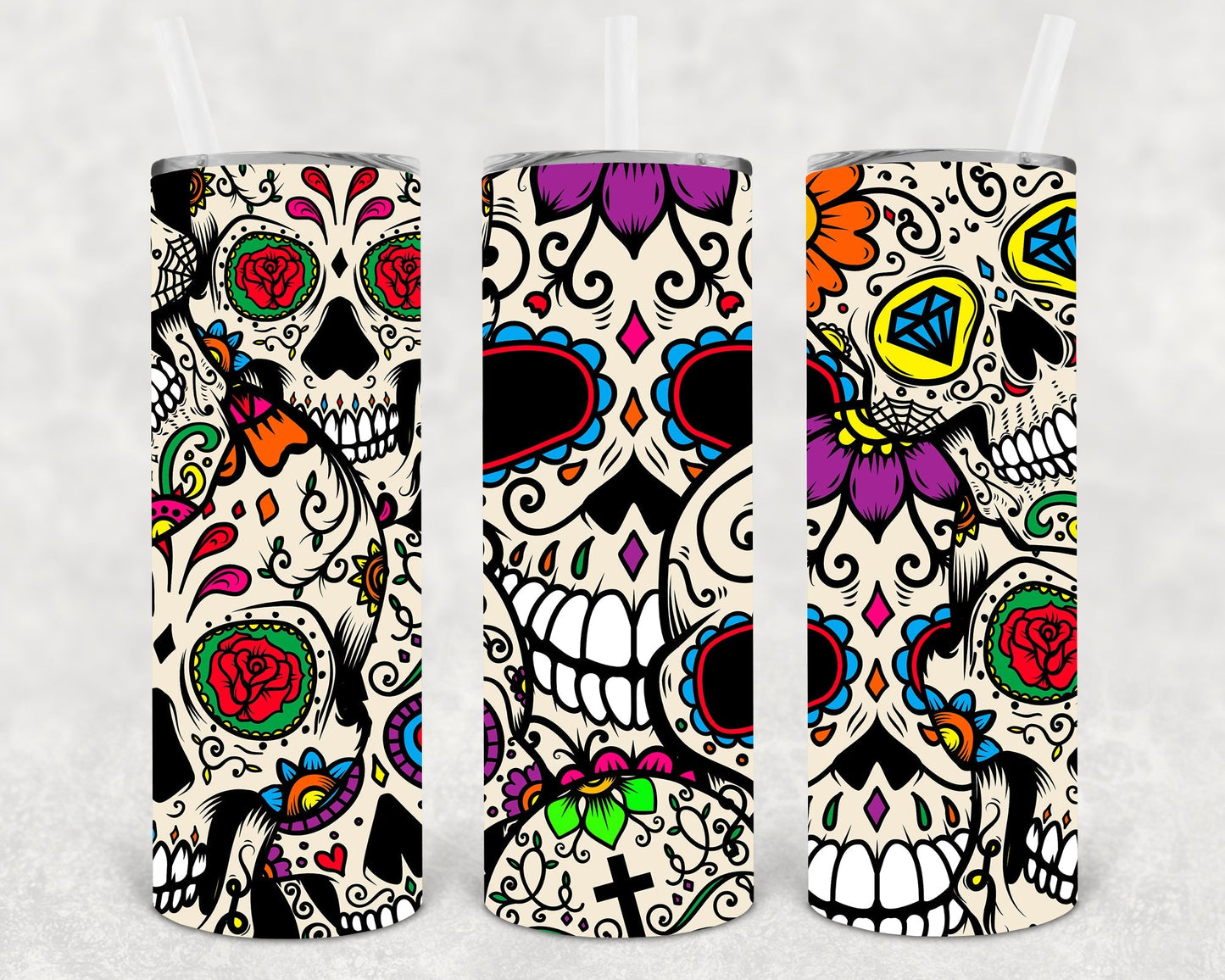 Skulls 20 oz Skinny Tumbler