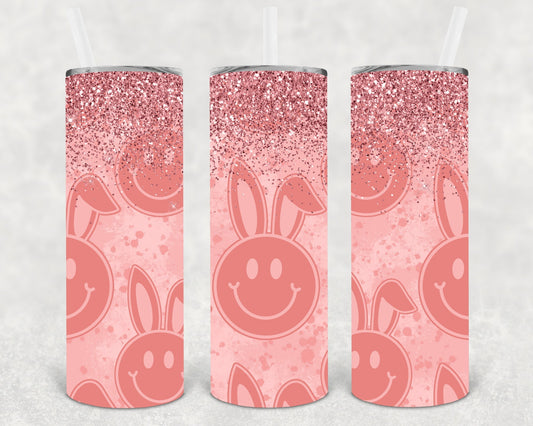 Happy Face Bunny 20 oz Skinny Tumbler