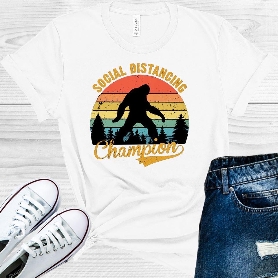 Social Distancing Champion Big Foot Graphic Tee