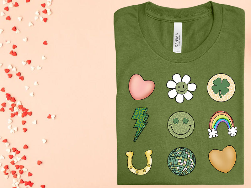 St Patricks Icons Graphic Tee