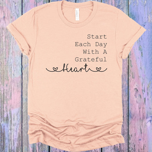 Start Each Day with a Grateful Heart Graphic Tee