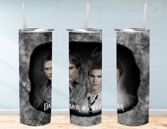 Stefan & Damon Salvatore 20 oz Skinny Tumbler