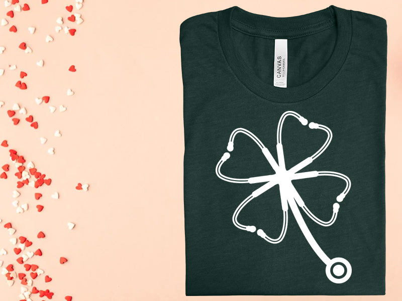 Stethoscope Clover Graphic Tee