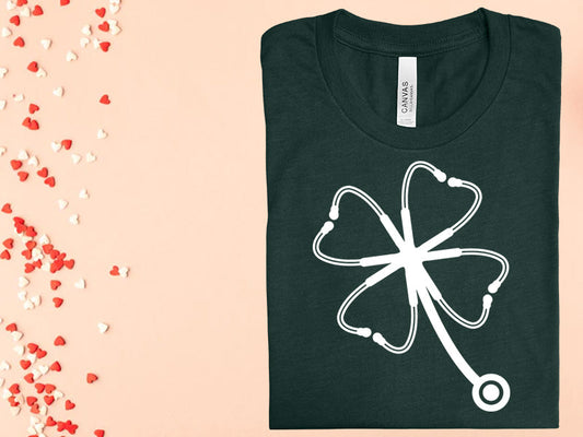 Stethoscope Clover Graphic Tee
