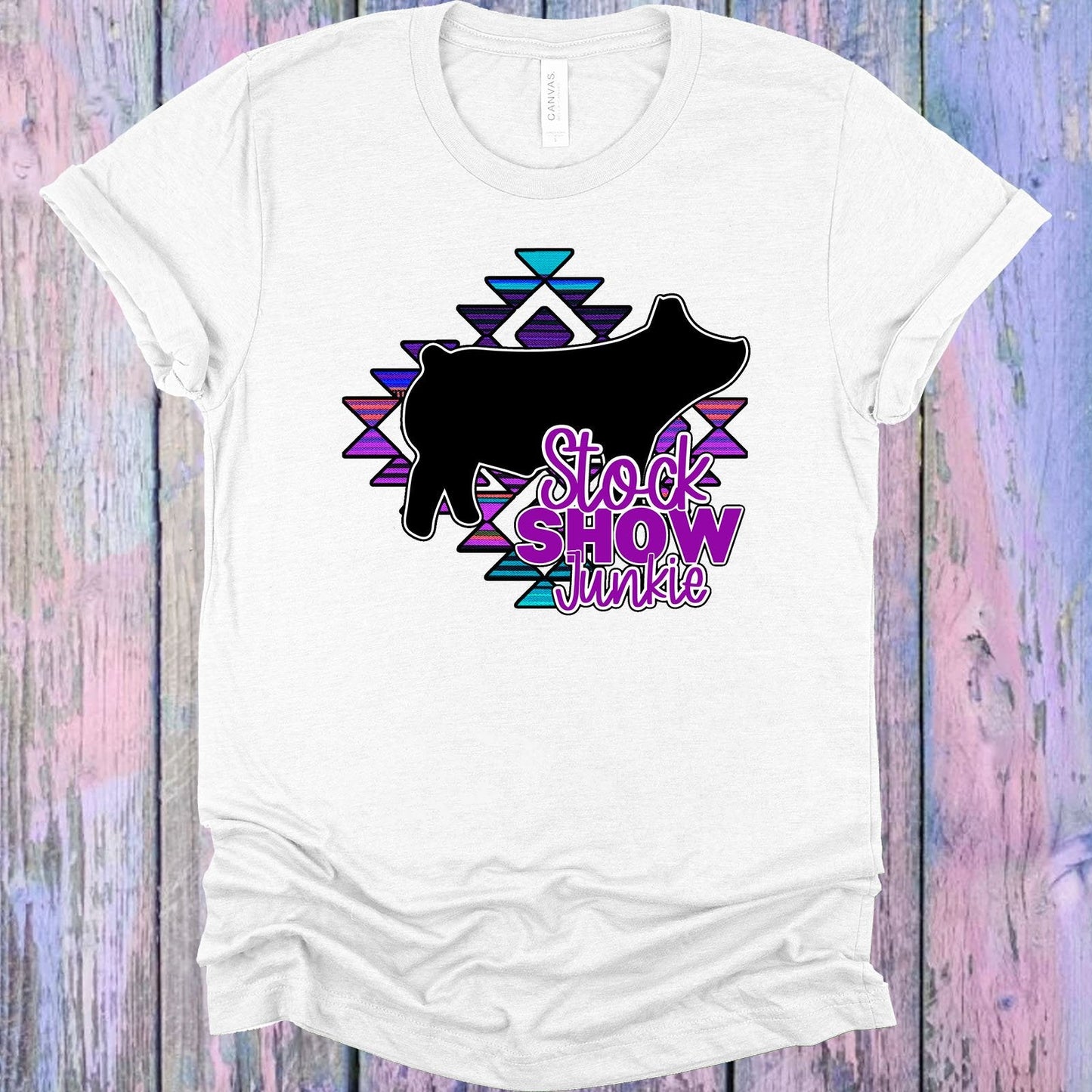 Stock Show Junkie Pig Graphic Tee