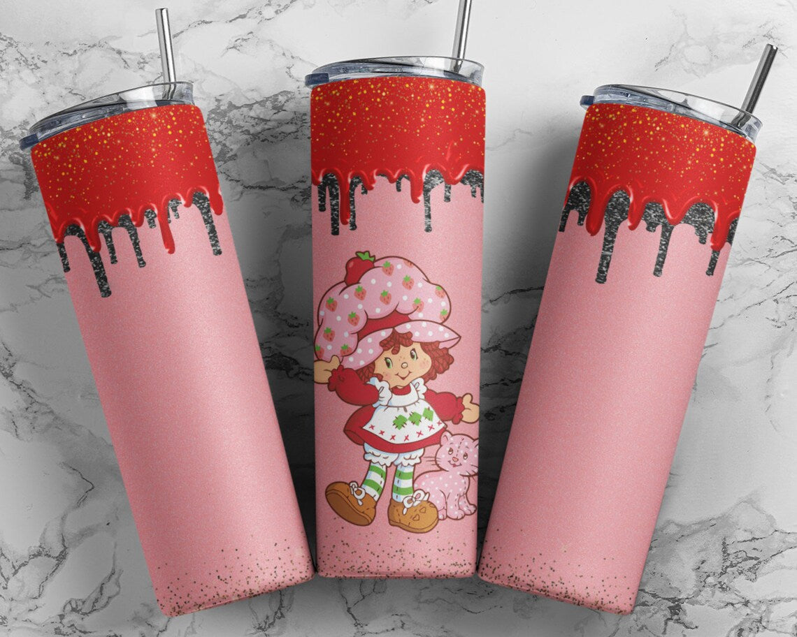 Strawberry Shortcake 20 oz Skinny Tumbler
