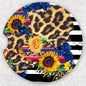 Car Coaster Set - Stripes and Sunflowers