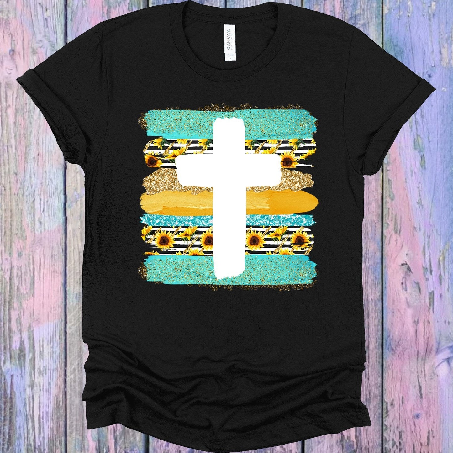Sunflower Cross Graphic Tee