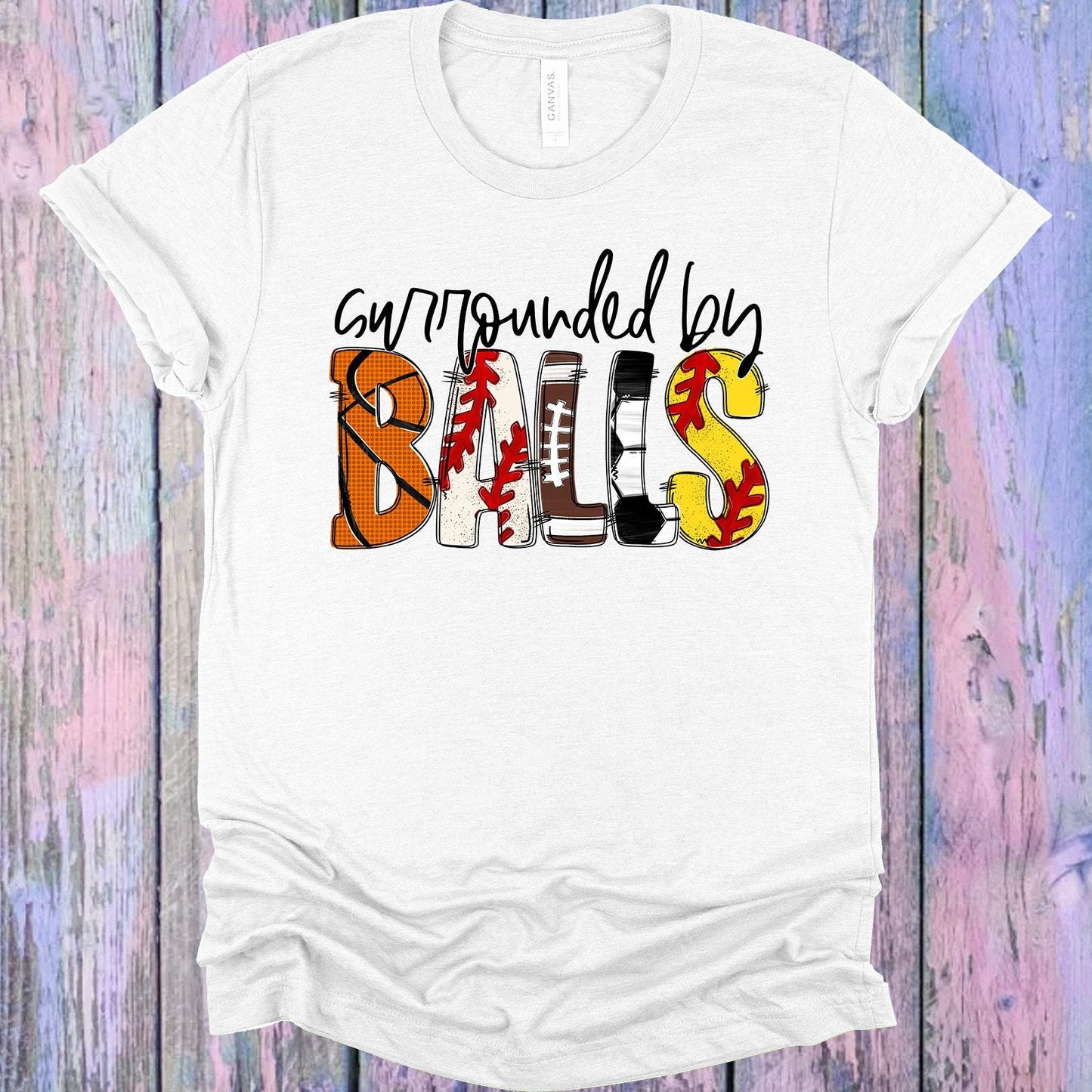 Surrounded By Balls Graphic Tee