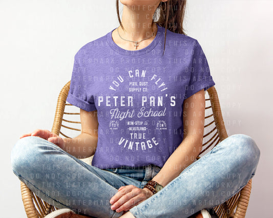 Peter Pan's Flight School Graphic Tee