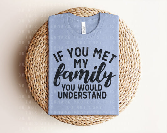 If You Met My Family You Would Understand Graphic Tee